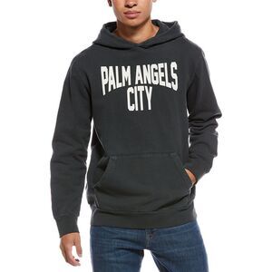 Palm Angels Mens  Pa City Washed Hoodie, White